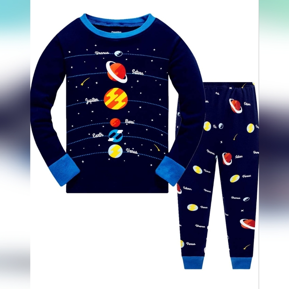 Kids Solar System Pajamas - Blue